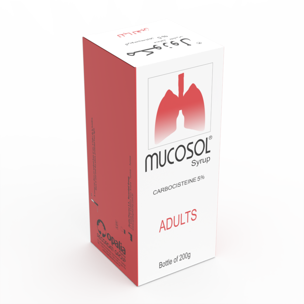 MUCOSOL ADULT 5% Syrup Bottle of 200 g